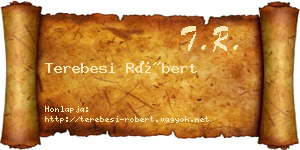 Terebesi Róbert névjegykártya